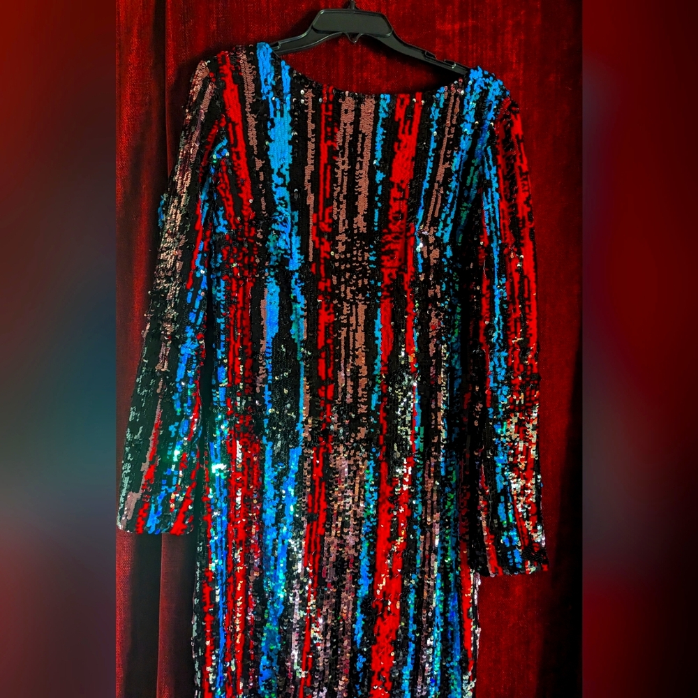 Dress the Population Lola Multicolor Sequined Dress